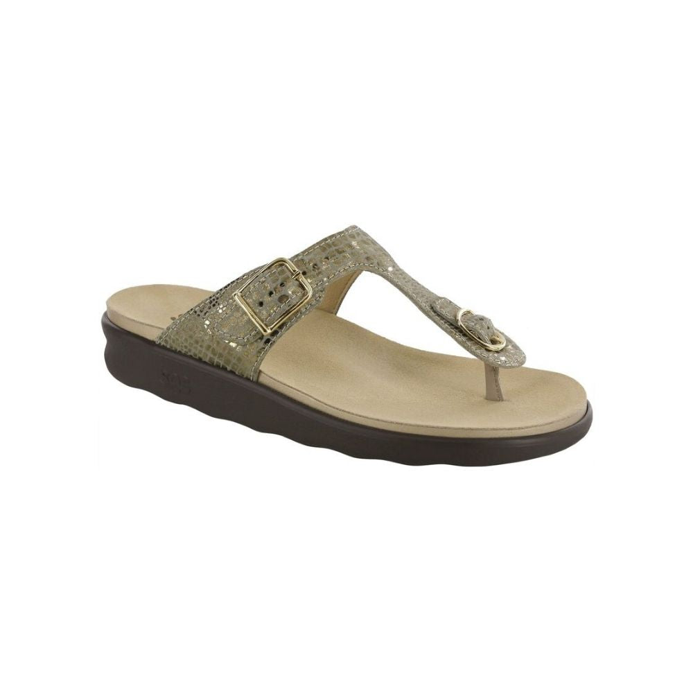 SAS Women’s Sanibel Sandal Ergonomic Comfort Slide - Olive Gold 1