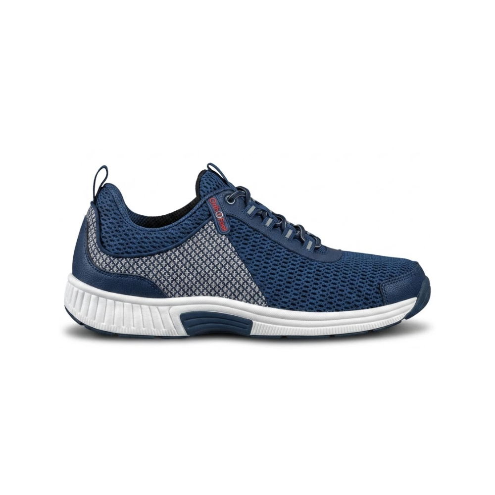 Orthofeet Edgewater Men's Blue Walking Sneaker