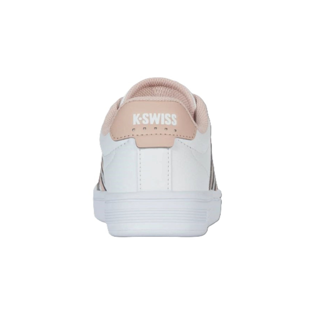 K-Swiss Women's Court Tiebreak II White / Cameo Rose / White Sneaker 5