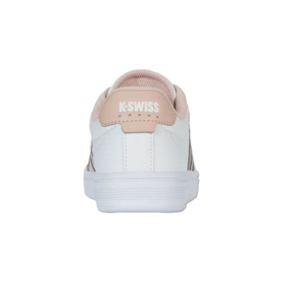K-Swiss Women's Court Tiebreak II White / Cameo Rose / White Sneaker 5