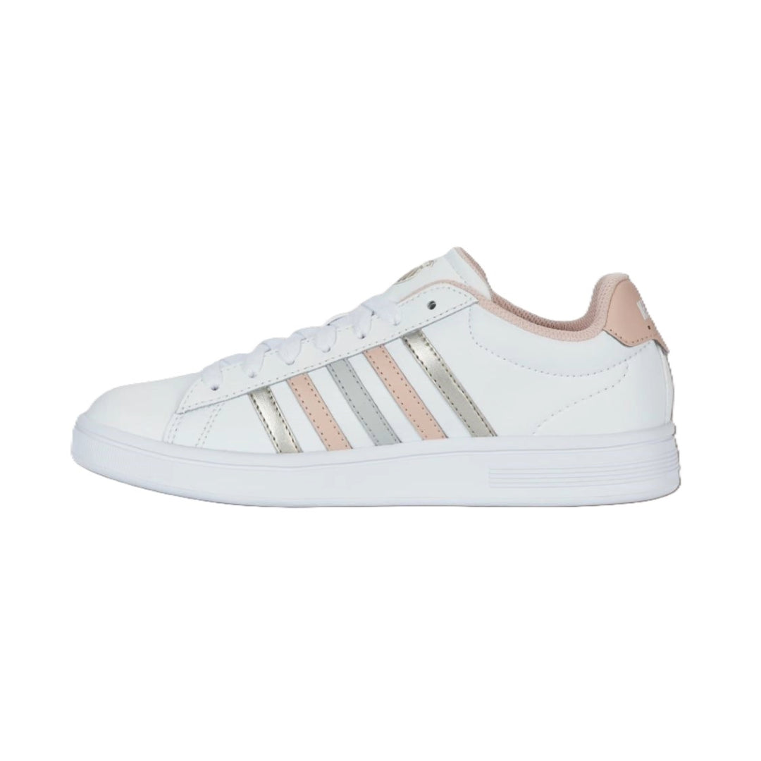 K-Swiss Women's Court Tiebreak II White / Cameo Rose / White Sneaker 4