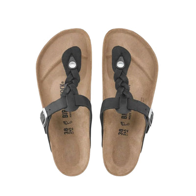 Birkenstock Gizeh Braided - Black Leather Sandals 4