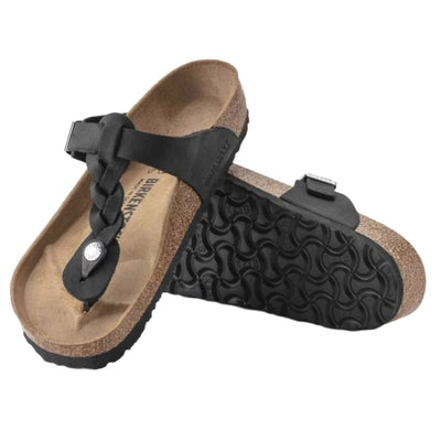 Birkenstock Gizeh Braided - Black Leather Sandals 3