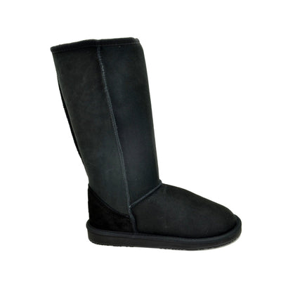 Burlee Women's Sheepskin Boot Tall Black - Warm & Stylish, Moisture-Wicking and Breathable 1