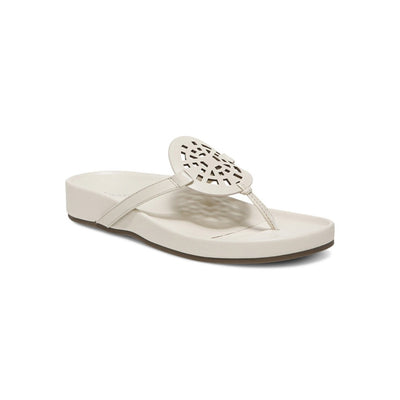Vionic Women's Solari Sandal, Cream Leather 1