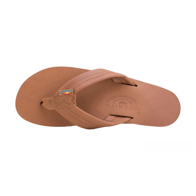 Rainbow Sandals Women's Single Layer Wide Strap Tan with Brown Sandal 3