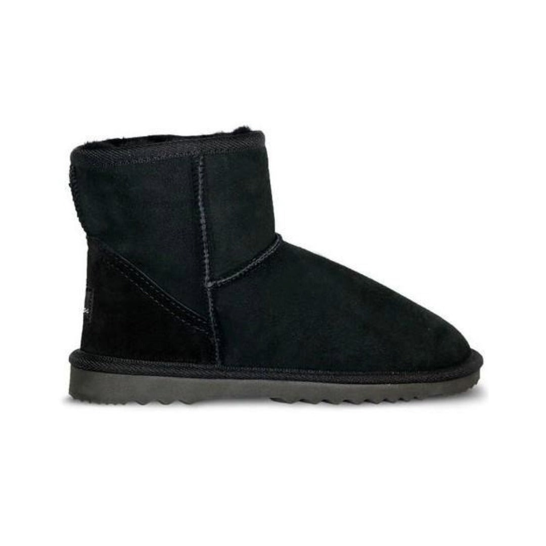Burlee Australia Women's Classic Mini Sheepskin Boots - Black 1
