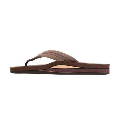 Rainbow Sandal Women's Arch Support Premier Leather Double Layer Expresso Flip Flops 5