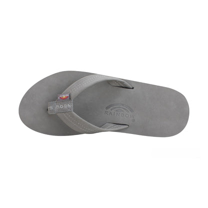 Rainbow Men's Leather Single Layer Wide Strap Arch Support Sandal 4