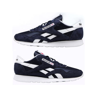 Reebok Men's Classic Nylon Shoes Vector Navy/Ftwr White 4