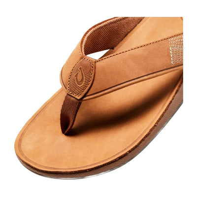 Olukai Men's Tuahine Waterproof Leather Sandals Toffee