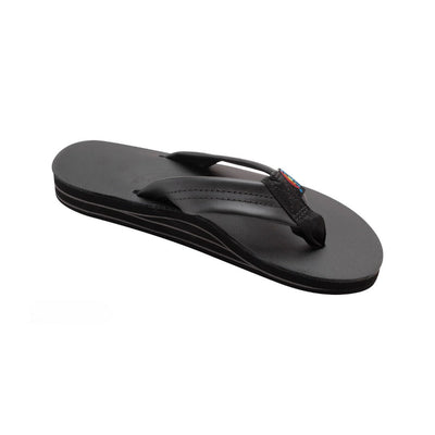 Rainbow Sandals Women's Wide Strape Double Layer 302ALTS Black Classic Leather 1