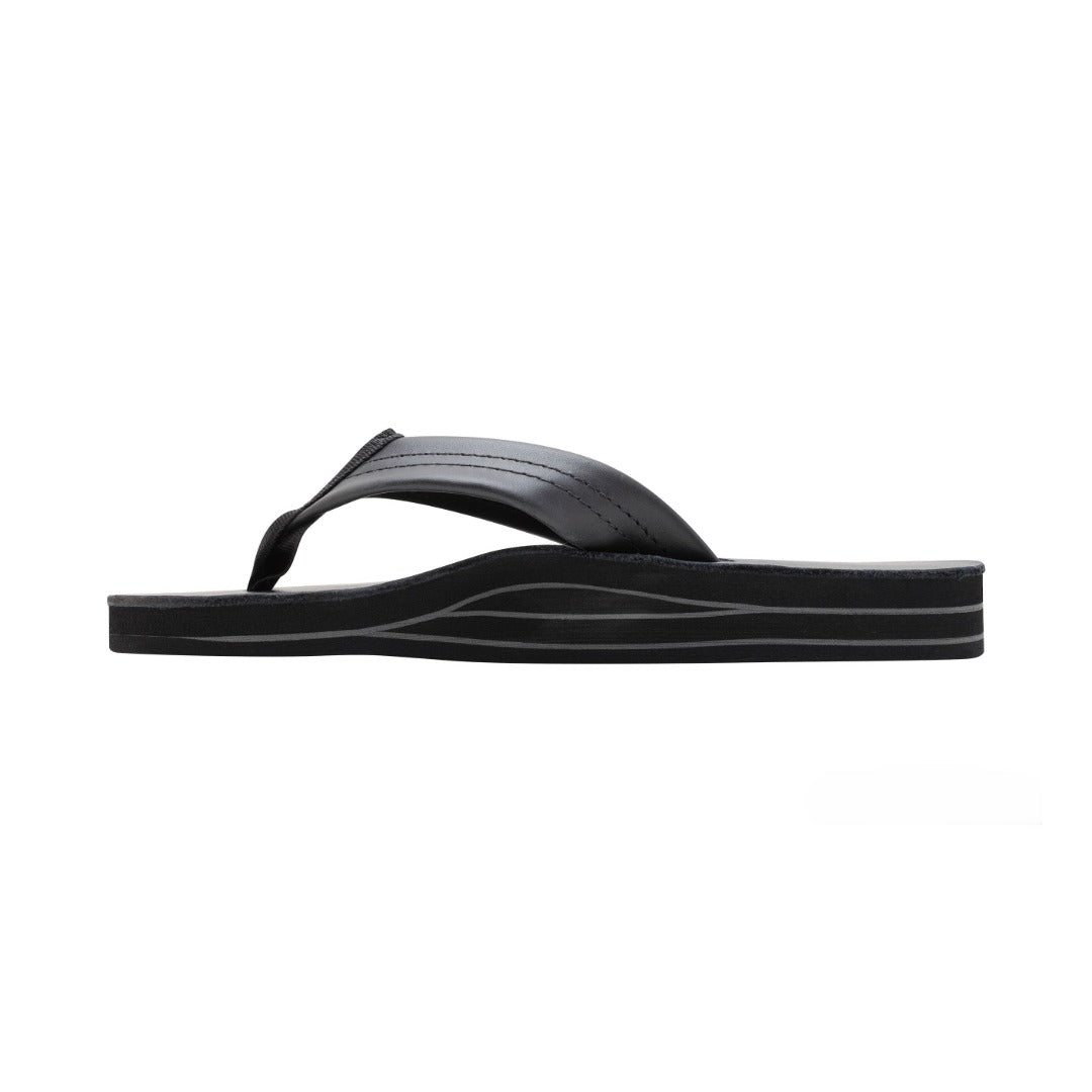 Rainbow Sandals Women's Wide Strape Double Layer 302ALTS Black Classic Leather 5
