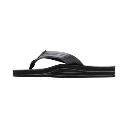 Rainbow Sandals Women's Wide Strape Double Layer 302ALTS Black Classic Leather 5