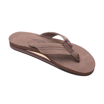 Rainbow Sandal Women's Arch Support Premier Leather Double Layer Expresso Flip Flops 1