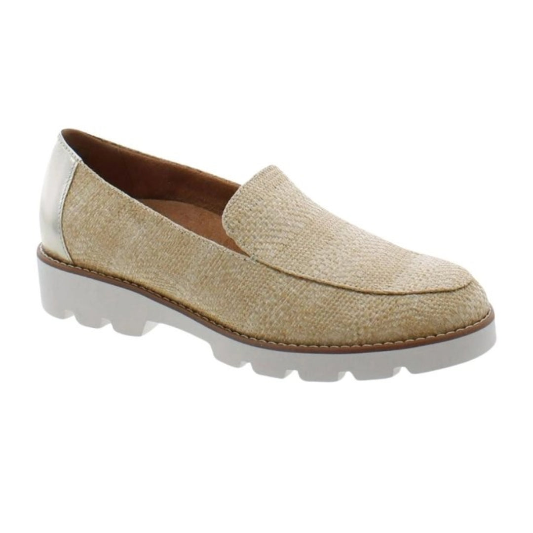 Vionic Womens Kensley Raffia Slip On Loafers