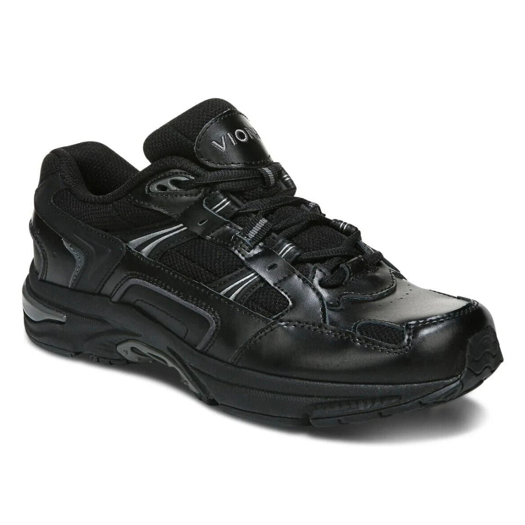 Vionic Walker Classic -Walking Shoes -Black Leather