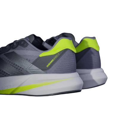 Adidas Men's Duramo Speed 2 Running Shoes - Grey / Iron Metallic / Lucid Lemon 4
