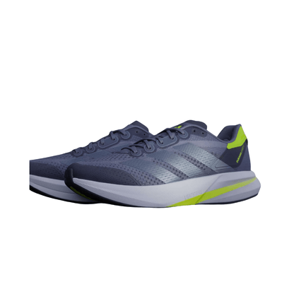 Adidas Men's Duramo Speed 2 Running Shoes - Grey / Iron Metallic / Lucid Lemon 3