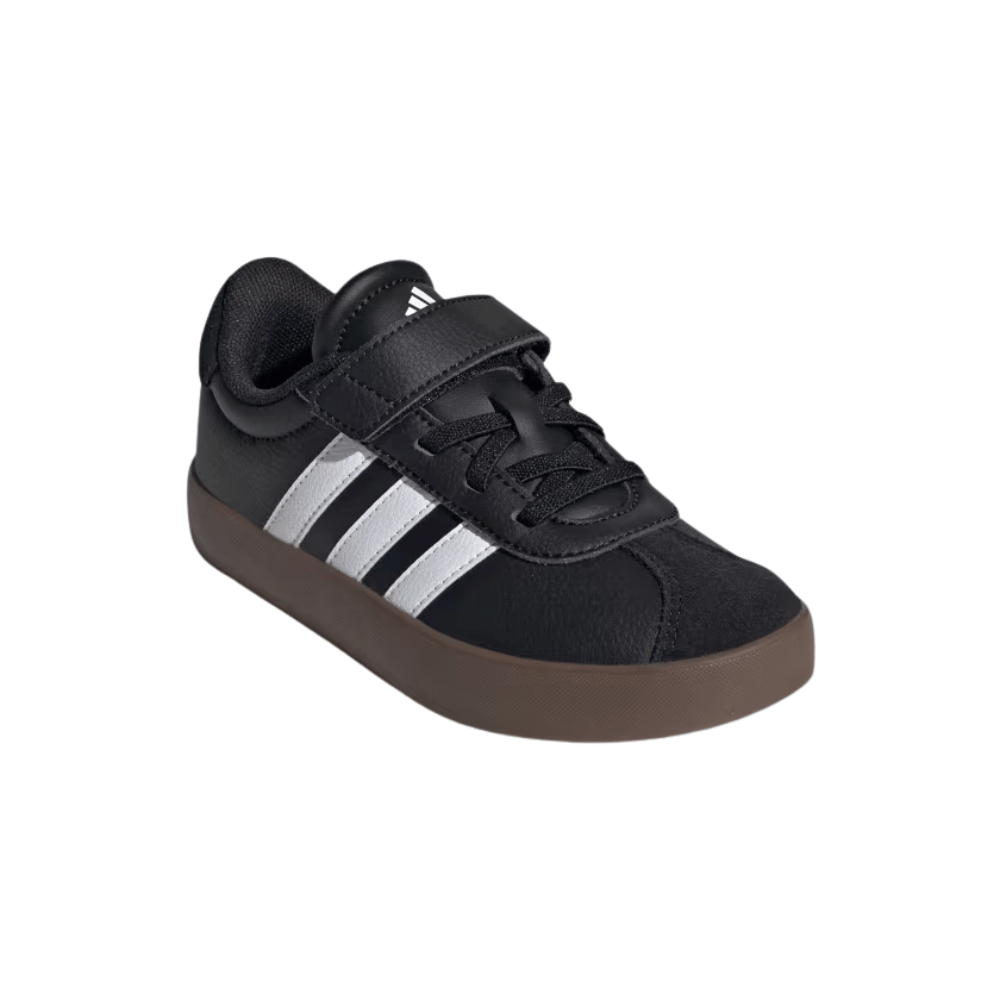 Adidas Unisex - Kids VL Court 3.0 Elastic Lace, Black/White/Black 1