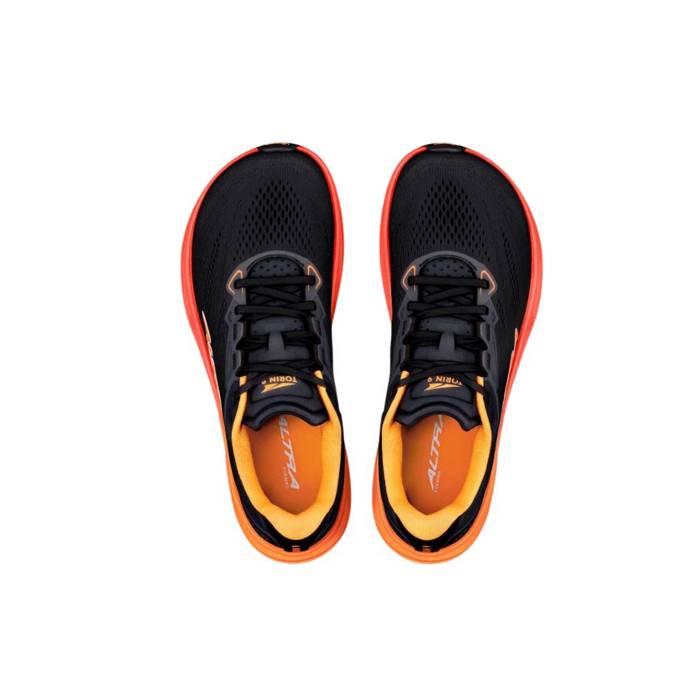 Altra Men's Torin 9 Road Running Shoe - Black / Orange Pop / Coral 2