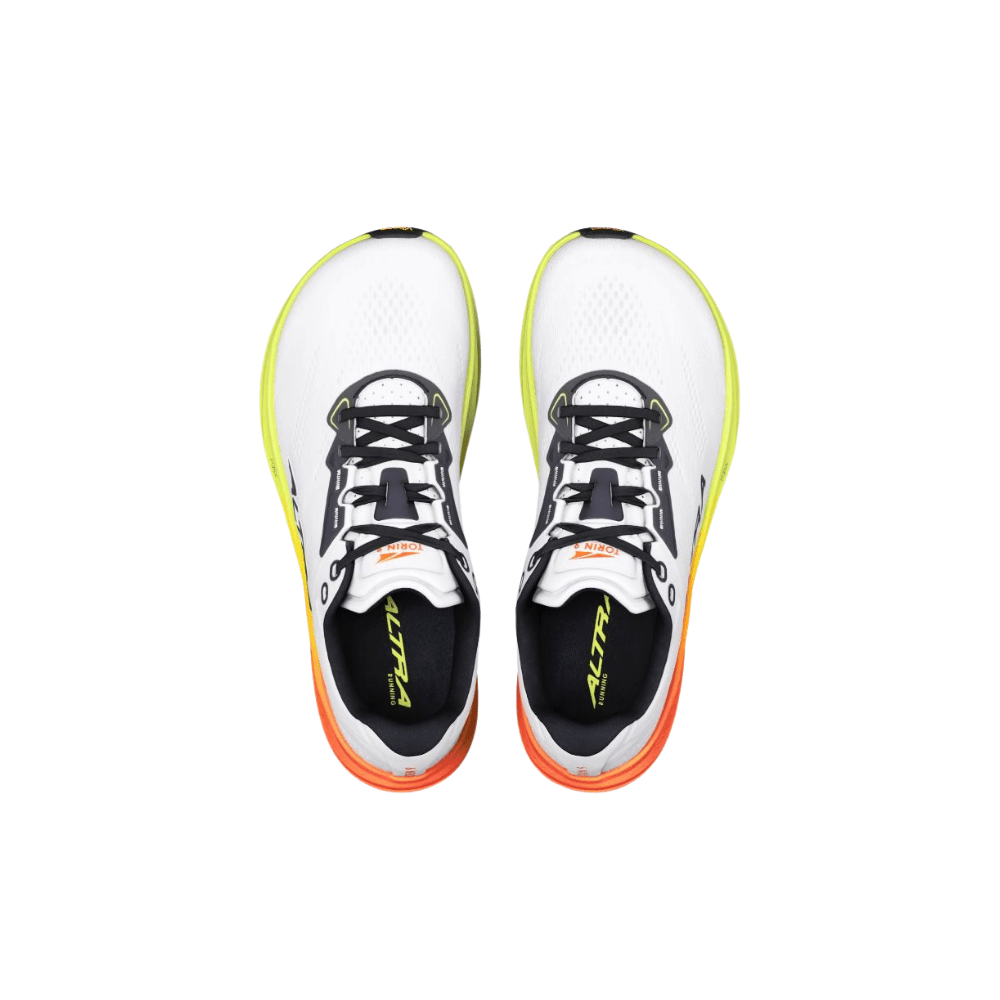 Altra Men's Torin 9 Running Shoe - White / Black / Safety Yellow 4