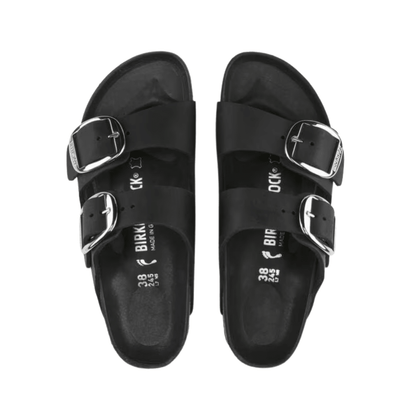 Birkenstock Arizona Big Buckle | Black Oiled Leather (Regular Fit) 4