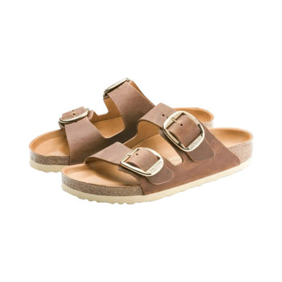 Birkenstock Arizona Big Buckle Sandals - Cognac Oiled Leather - Regular 5