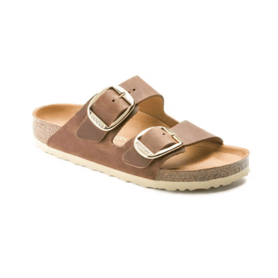 Birkenstock Arizona Big Buckle Sandals - Cognac Oiled Leather - Regular 4
