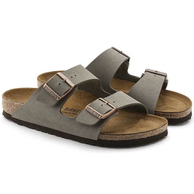 Birkenstock Arizona Birkibuc Stone Leather Unisex Sandal 3