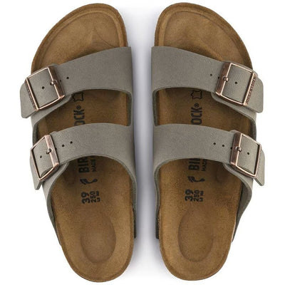 Birkenstock Arizona Birkibuc Stone Leather Unisex Sandal 6