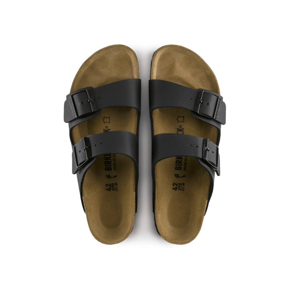 Birkenstock Arizona Birko-Flor Black Unisex - Detail View metal buckles