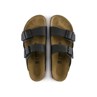 Birkenstock Arizona Birko-Flor Black Unisex - Detail View metal buckles