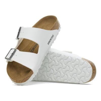 Birkenstock Arizona Birko - Flor White Leather Unisex Sandals – Classic Comfort Slip - On 6