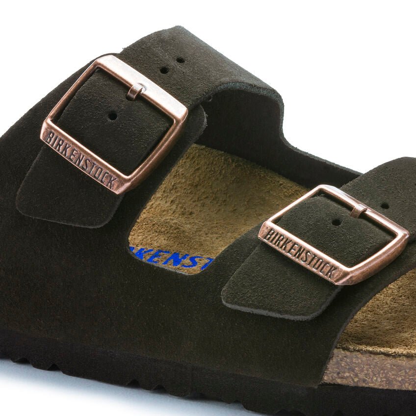 Birkenstock Arizona Mocha Soft Footbed Suede Leather Sandal - Unisex Adult SandalsBirkenstock