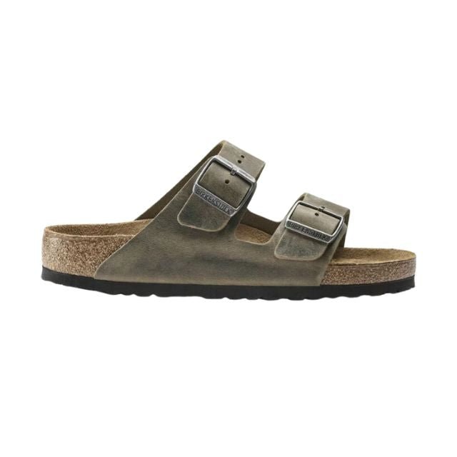 Birkenstock Arizona Soft Footbed Oiled Leather Faded Khaki Men's Sandal - Men's SandalBirkenstock