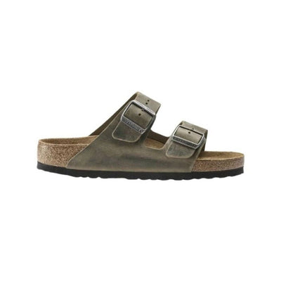 Birkenstock Arizona Soft Footbed Oiled Leather Faded Khaki Sandal 1