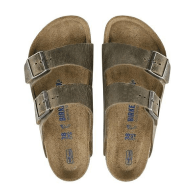 Birkenstock Arizona Soft Footbed Oiled Leather Faded Khaki Sandal 3