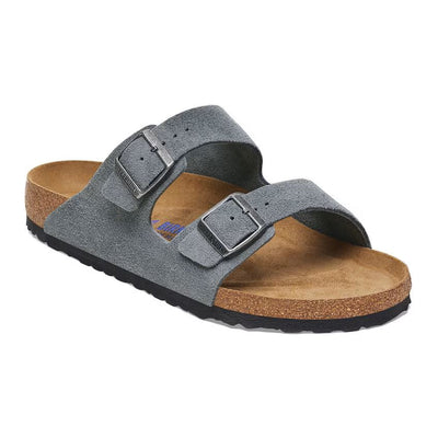 Birkenstock Arizona Soft Footbed Suede Sandal - Basalt Gray 1029790 2