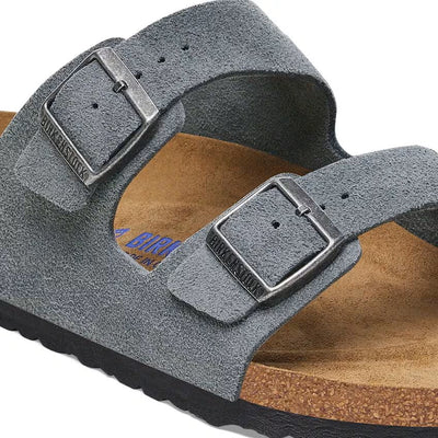 Birkenstock Arizona Soft Footbed Suede Sandal - Basalt Gray 1029790 6
