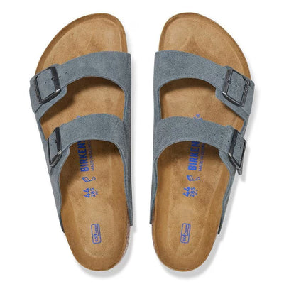 Birkenstock Arizona Soft Footbed Suede Sandal - Basalt Gray 1029790 4