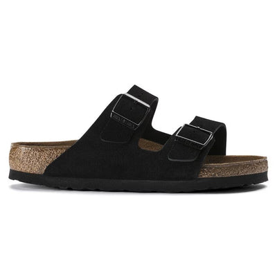 Birkenstock Arizona Soft Footbed Suede Leather Black Unisex Sandal 1