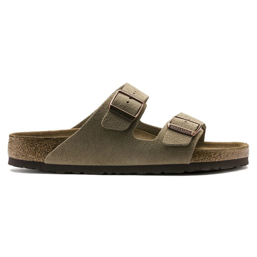 Birkenstock Arizona Soft Footbed Suede Leather Taupe Unisex Sandal - Unisex SandalsBirkenstock