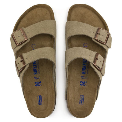 Birkenstock Arizona Soft Footbed Suede Leather Taupe Unisex Sandal 6