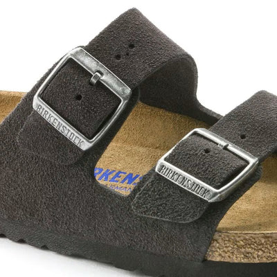 Birkenstock Arizona Soft Footbed Suede Leather Velvet Gray Unisex Sandal 6