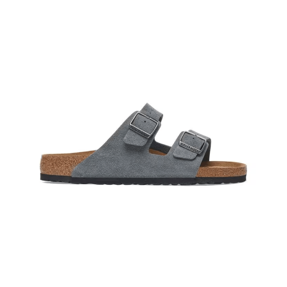Birkenstock Arizona Soft Footbed Suede Sandal - Basalt Gray 1029790 1