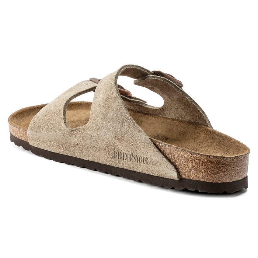 Birkenstock Arizona Soft Footbed Taupe Suede Leather Unisex Sandal - Unisex Adult SandalsBirkenstock