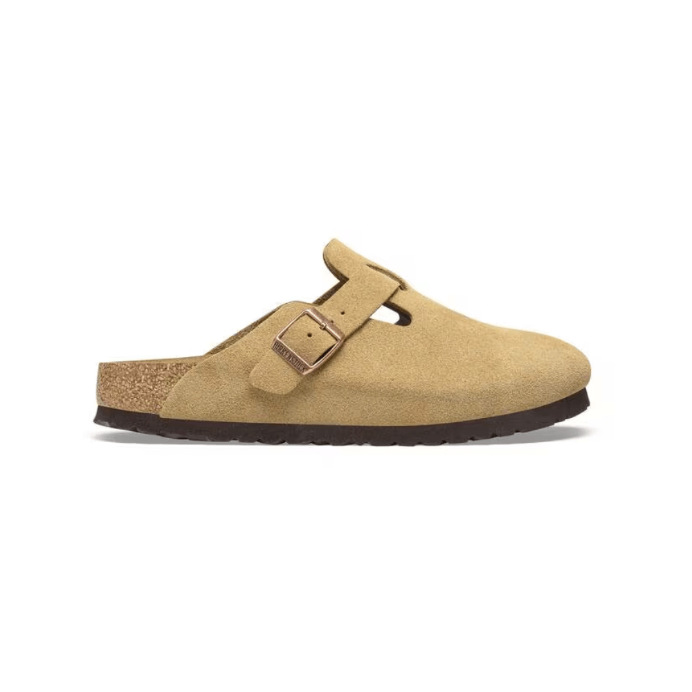 Birkenstock Boston BS Suede Unisex Sandals - Latte Cream 1