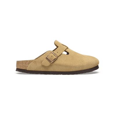 Birkenstock Boston BS Suede Unisex Sandals - Latte Cream 1