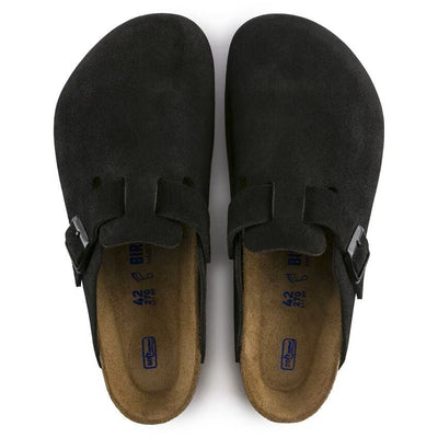 Birkenstock Boston Soft Footbed Suede Black Unisex Clog Sandal 3